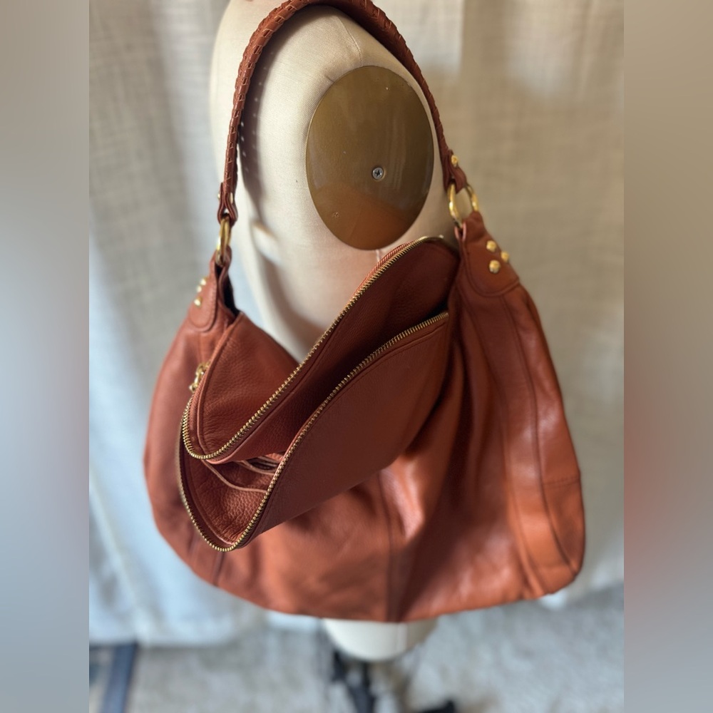 SLOUCHY Brown Faux Leather Women's Bag